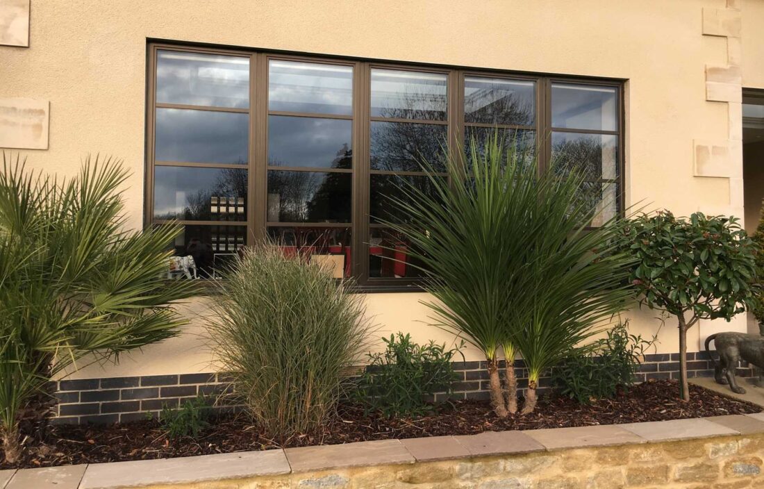 Windows replaced with aluminium in a conservation area
