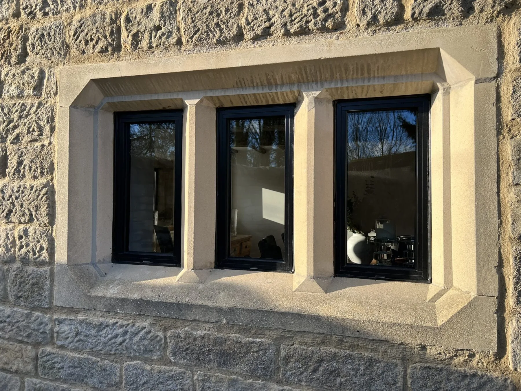 Close up Alitherm Heritage aluminium windows