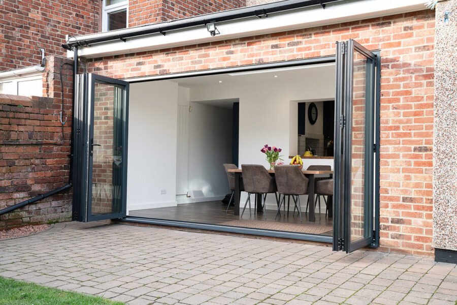 Prestige Bi-fold 5 Pane Exterior Open – Anthracite