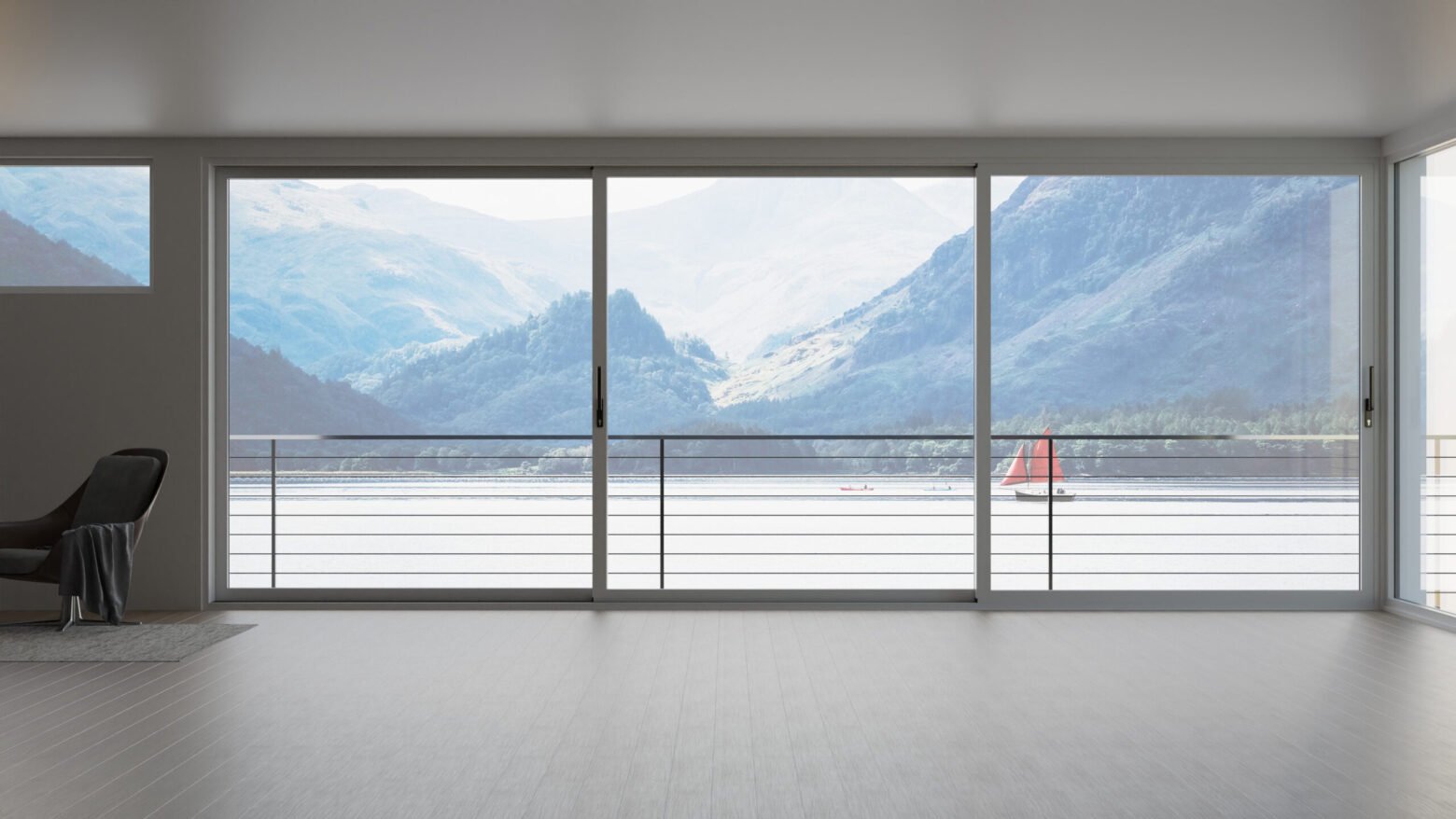 Stunning lift and slide patio doors Interior – White