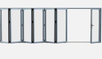 Sheerline Prestige 7/6/1 seven-panel bifold door configuration