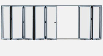 Sheerline Prestige 7/5/2 seven-panel bifold door configuration