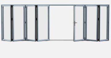 Sheerline Prestige 7/4/3 seven-panel bifold door configuration