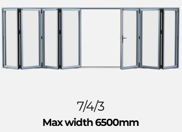 Bifold door 7/4/3