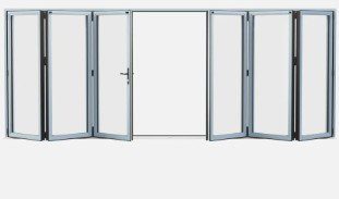 Sheerline Prestige 6/3/3 six-panel bifold door configuration