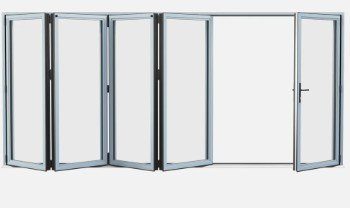 Sheerline Prestige 5/4/1 five-panel bifold door configuration