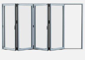 Sheerline Prestige 4/4/0 four-panel bifold door configuration