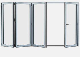 Sheerline Prestige 4/3/1 four-panel bifold door configuration