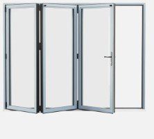 Sheerline Prestige 3/3/0 three-panel bifold door configuration