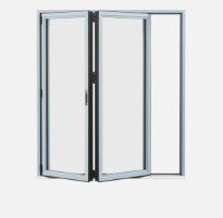 Sheerline Prestige 2/2/0 two-panel bifold door configuration
