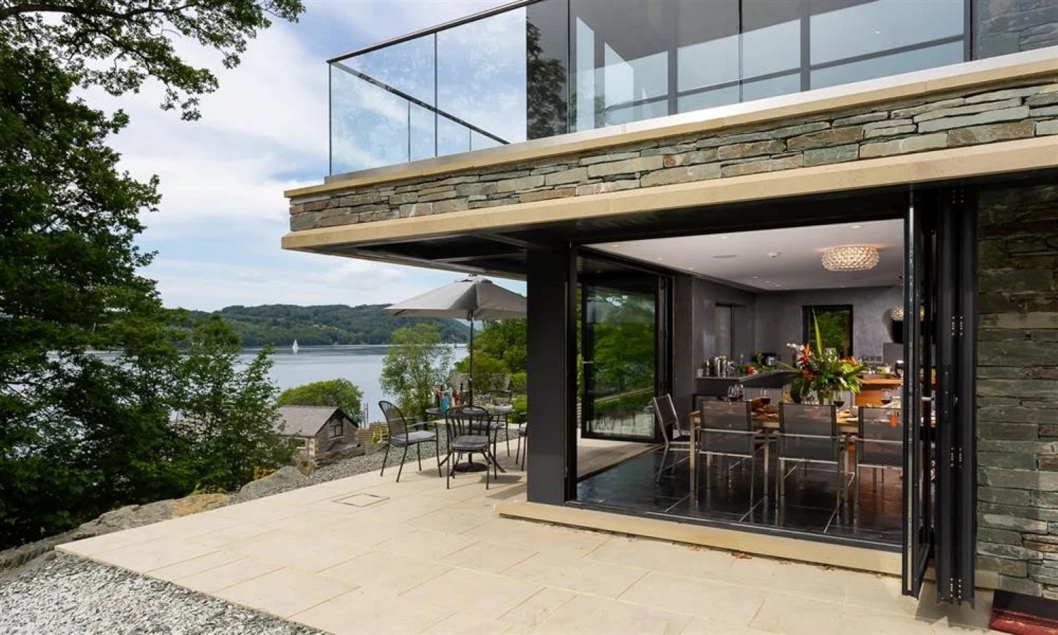 Bowness open Visofold 1000 bifolding doors