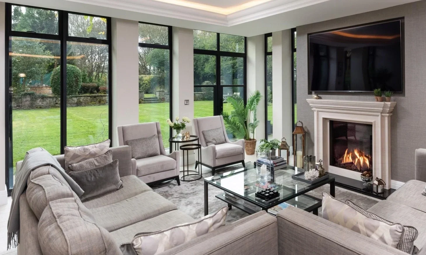 Batt House lounge with Heritage doors