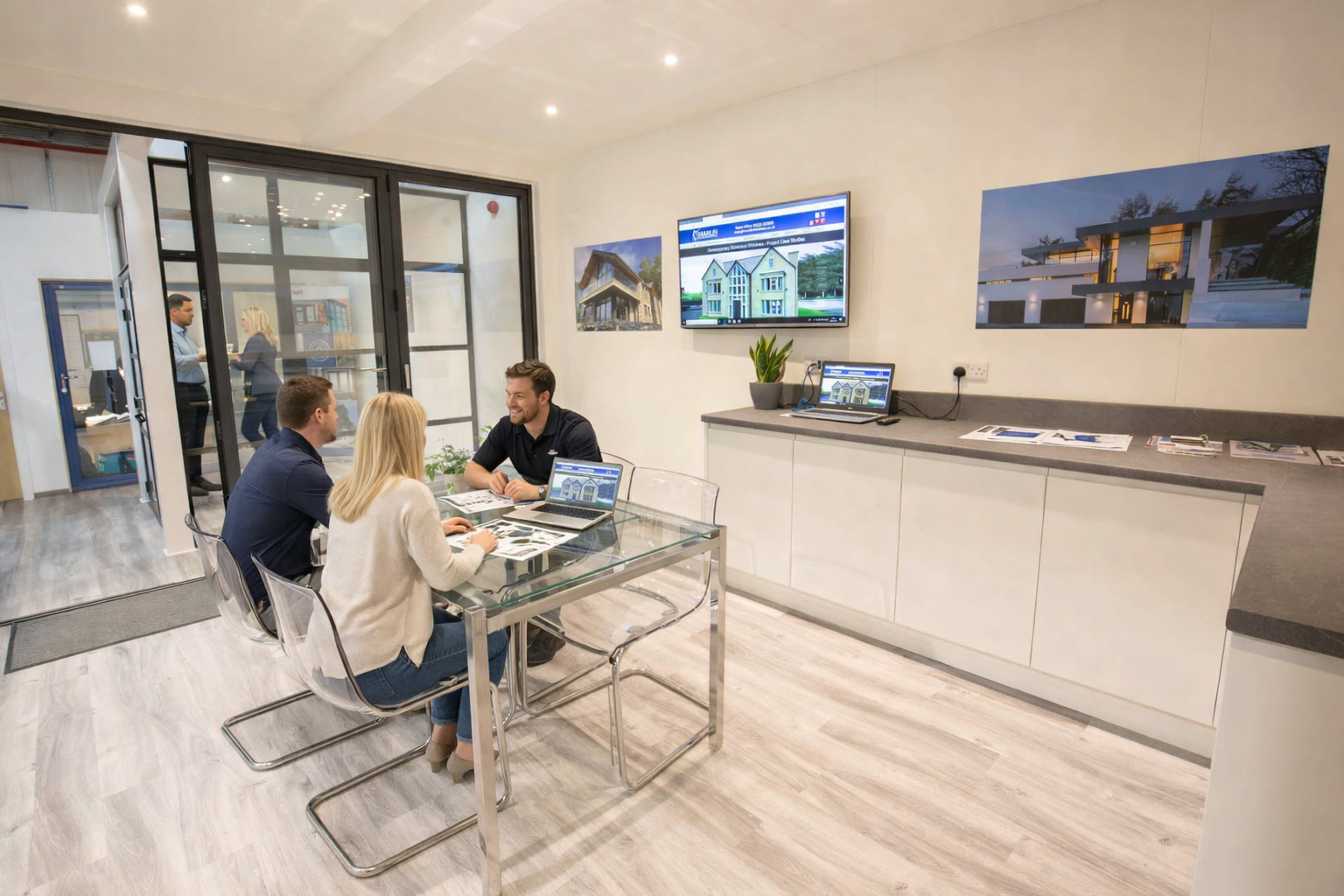Visit our showroom to view our aluminium glazing products