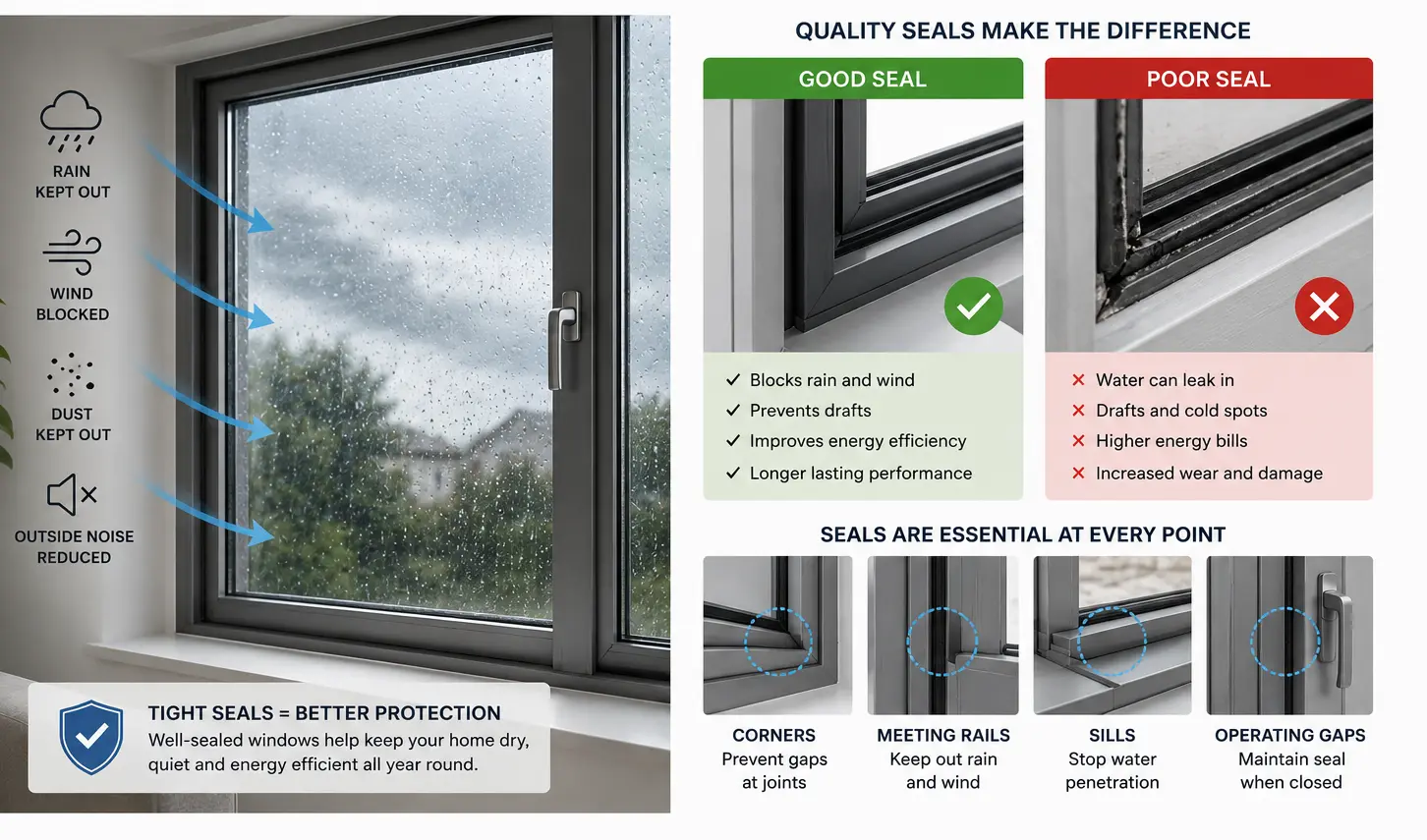 Window Air Tightness and Weather Seals