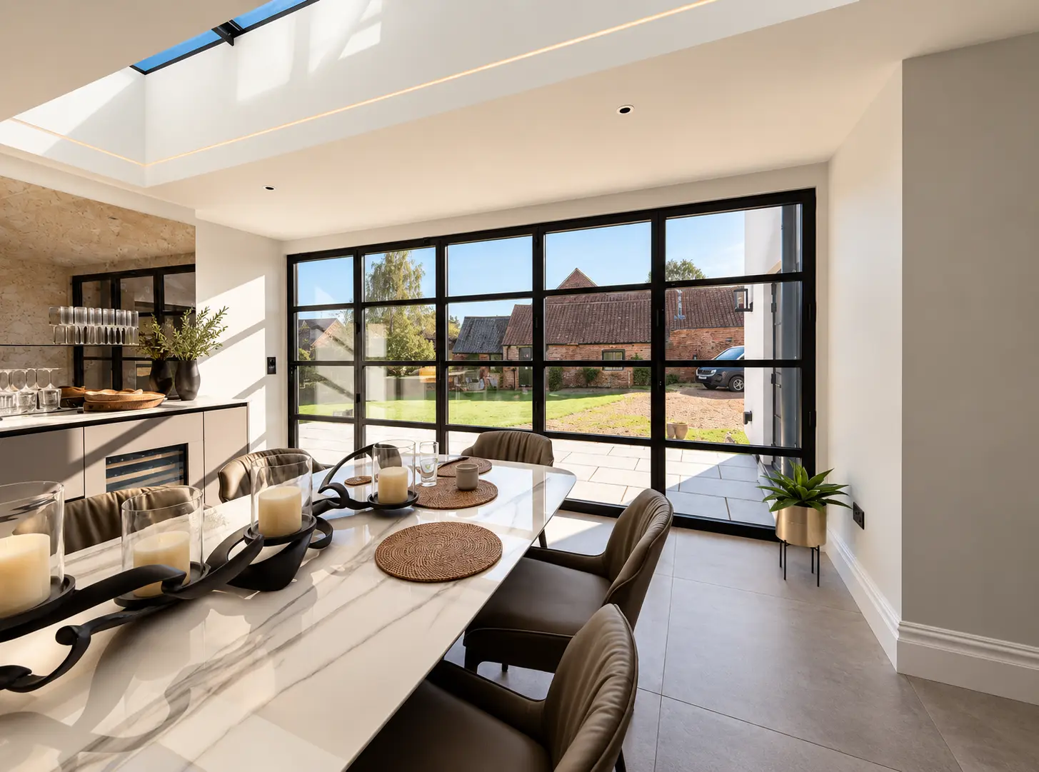 Heritage bifold door to garden