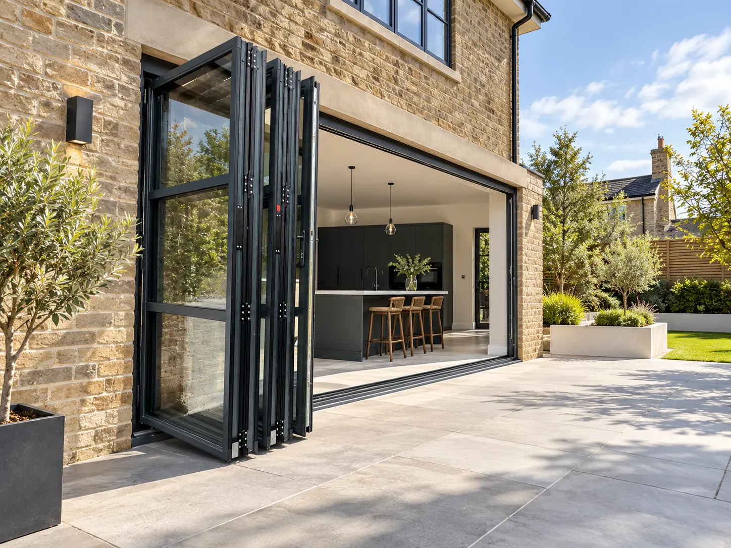 Heritage Bifold door in brick extension
